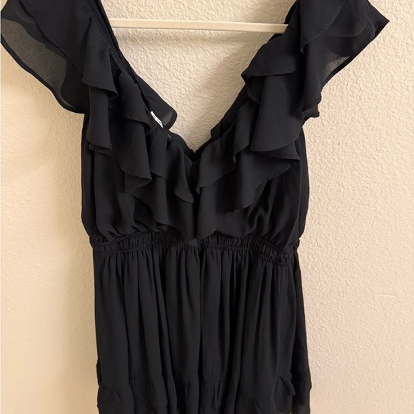 Abercrombie & Fitch Black Ruffle Flutter Sleeve Mini Dress - Picture 4 of 5